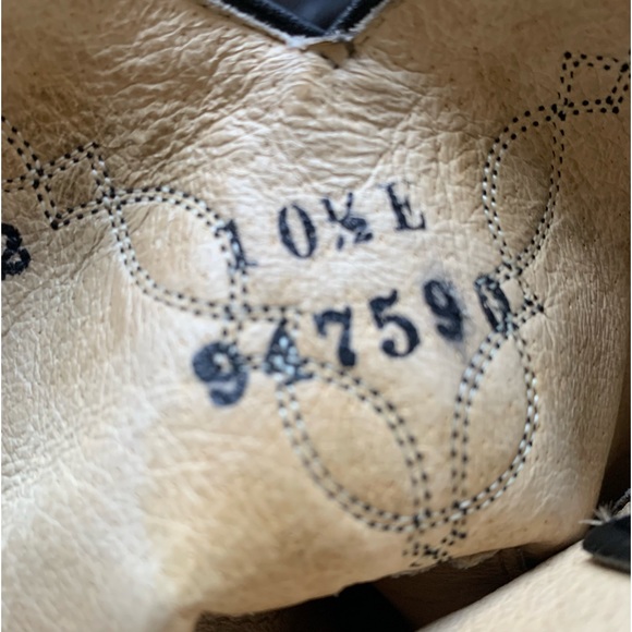 Larry Mahan Cowboy Western Boot Black Leather Sz 10.5E ElPaso Texas Handcrafted - Picture 10 of 14